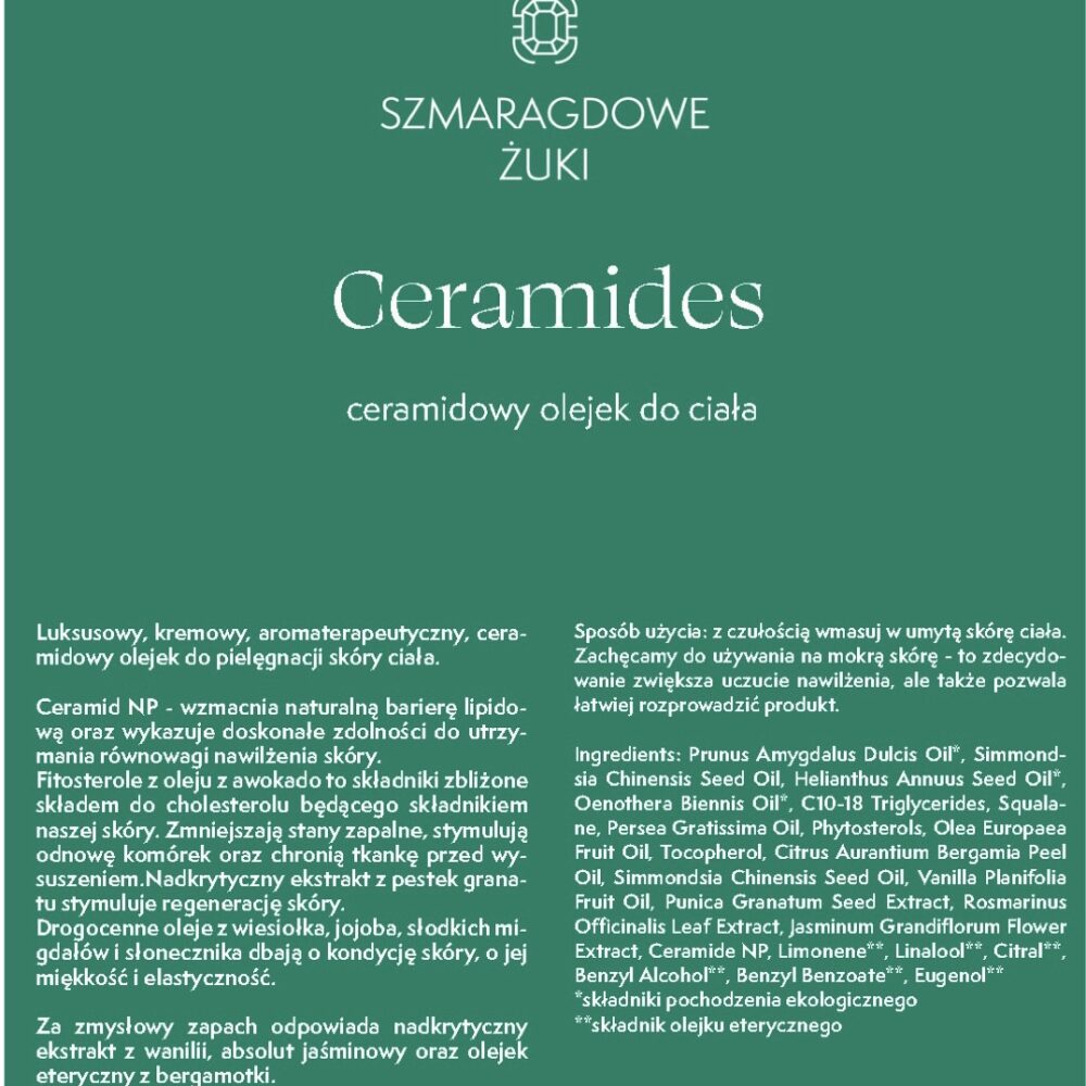 CERAMIDES – próbka ceramidowego olejku do ciała